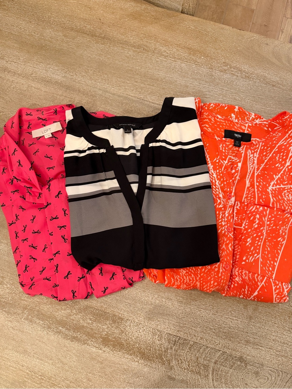 Women’s Blouse Bundle 3-Piece Size Small Banana Republic LOFT Massimo